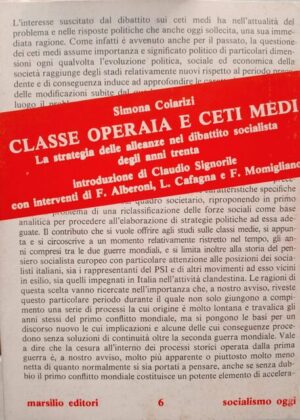 Classe operaia e ceti medi. La strategia delle alleanze nel dibattito socialista degli anni trenta