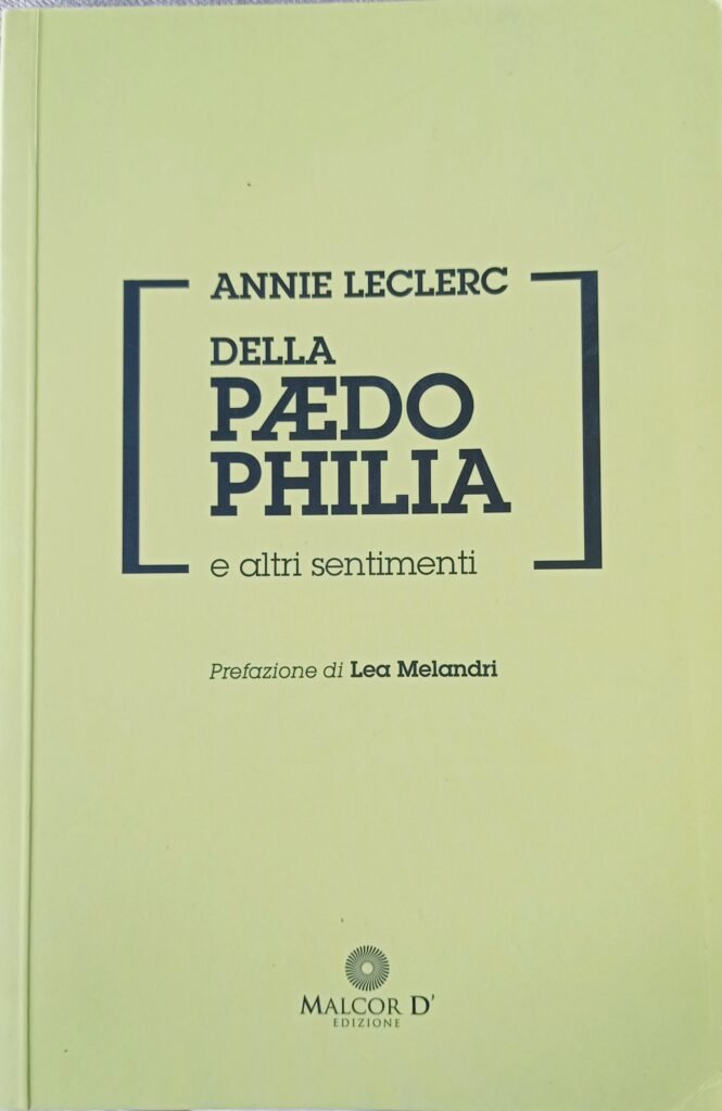 Della Paedophilia e altri sentimenti