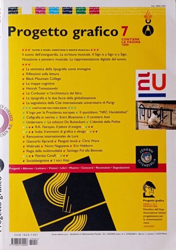 Progetto grafico  Anno 4 – Numero 7 Gennaio 2006