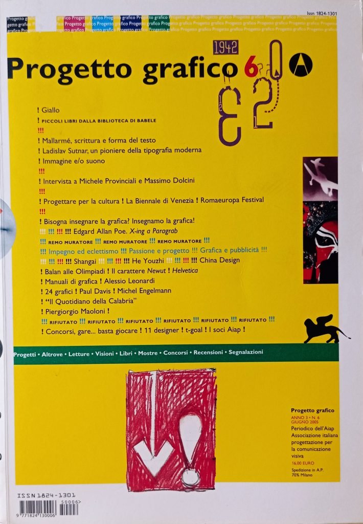Progetto grafico  Anno 3 – Numero 6 Giugno 2005