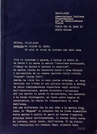 Ho pagato la quota. 50 anni di carte da lettera dei soci Aiap