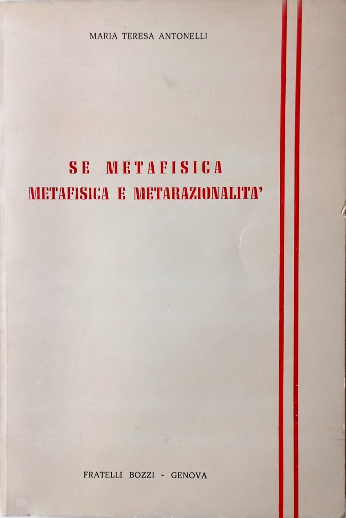 Se metafisica. Metafisica e metarazionalità